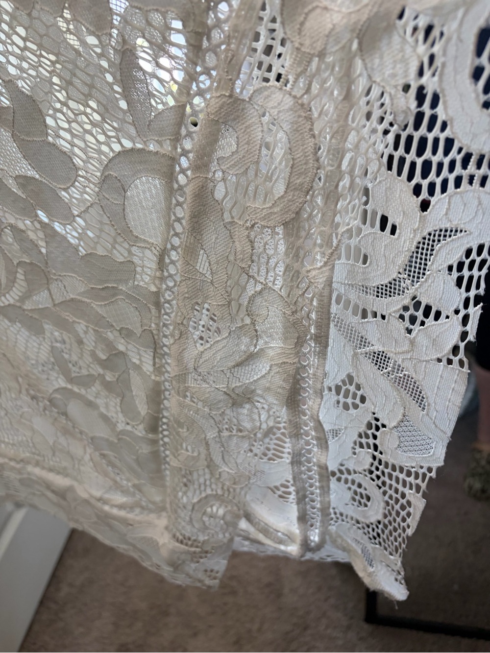 Taylor White Lace Overlay Dress - Picture 7 of 8